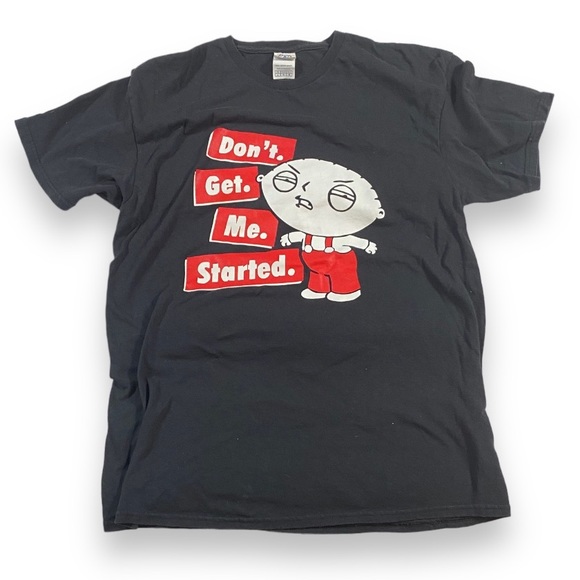 Delta Other - Family Guy Stewie Don’t Get Me Started T-Shirt Black Red White Delta